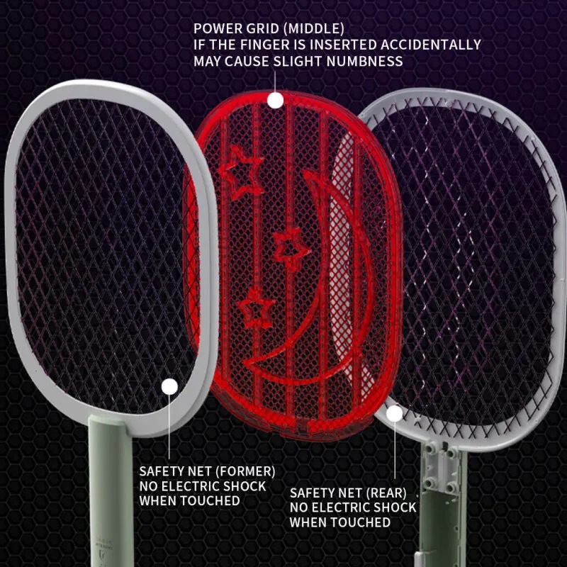 7adbe71f461f838cb53c4f8288ff746d Rechargeable Mosquito Racket With Stand – Electric Insect Killer Bat For Indoor And Outdoor Use (Random Color)