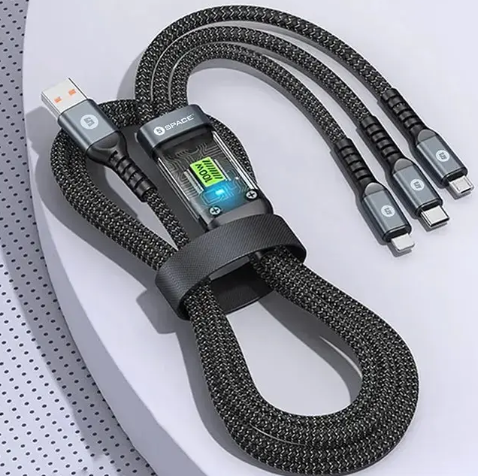 7b33af97738a6c6a8b9100d364bffb59 3-in-1 Charge & Sync Cable | Fast Charging + Data Transfer + Multi-Device Compatibility - Image 2