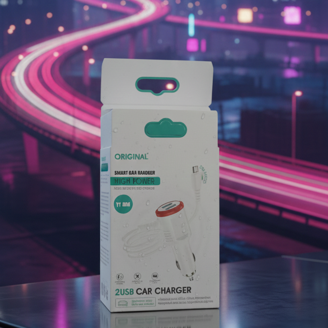 7bb8cf9bcdcced452dc61baf3a73a77f YY 004 2USB Smart Car Charger Providing Fast Charging Dual Port Reliable Performance Durable Quality (Random Color) - Image 3
