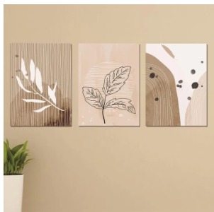 7bc0439c223c1a443cfc62d2573906fe Set Of 3 Art Wooden Frames For Wall Decoration / Sticky Photo Tile