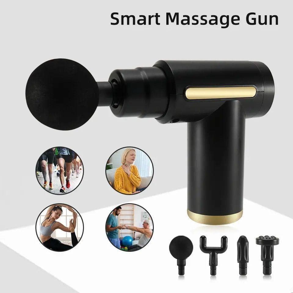 7c5e2ece7115cdb0abec74ce82052aef 4-in-1 Massage Gun | Deep Tissue Percussion Massager with 4 Attachments | Handheld Electric Muscle Therapy Device - Image 3