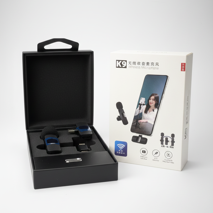 7cef5adf3b3f5c3f795054368159e195 K9 Double Mic | Type‑C Connector | Good Sound Quality | Long Battery Time | Portable Wireless - Image 3