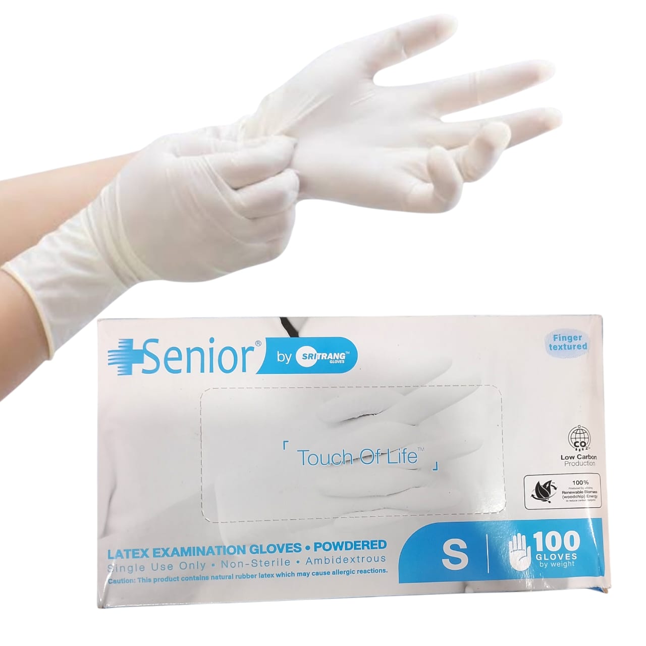 7d687f2c9e7914e22bdd6738bafa1123 Senior Latex Examination Powdered Gloves – 100 Pcs Box, Premium Quality Disposable Medical Gloves For Professional Use, - Image 2