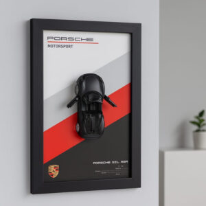 Car Wall Frame – 3D Black Sports Car Decorative Wall Art with Modern Frame, Stylish Home & Office Interior Décor, Perfec