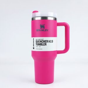 Stanley 40 Oz (1200ML) Stainless Steel Vacuum Insulated Tumbler with Straw – Leak-Proof Quencher Cup for Hot & Cold