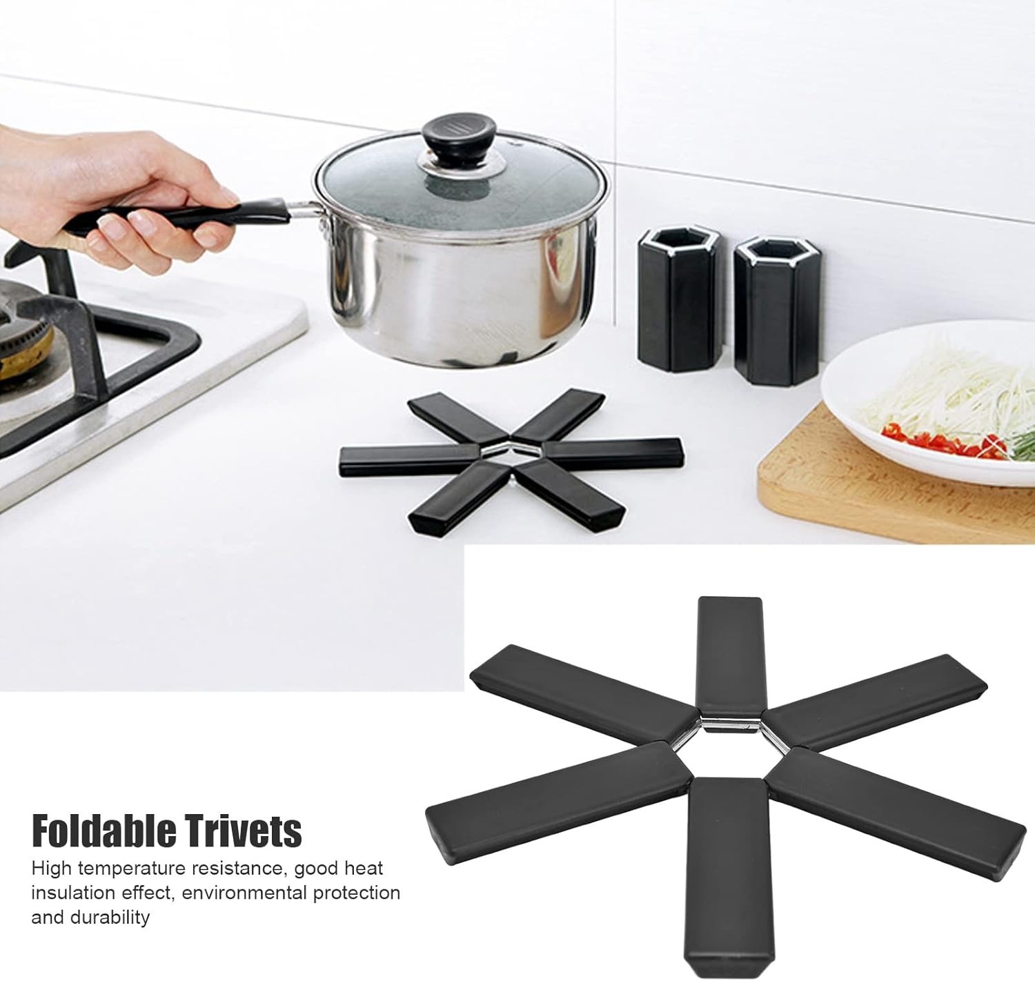 7fabe995dfc21c35aaa5e88f3e8defd7 Premium Folding Silicone Pot Mat – Heat-Resistant, Non-Slip Expandable Trivet for Kitchens & Restaurants (Black) - Image 4