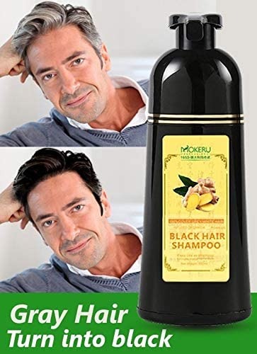 808f215ae7a8396c38e75febcf7d26b8 Mokeru 200ml Organic Ginger Black Hair Shampoo | Herbal Permanent Gray Hair Dye | For Men & Women