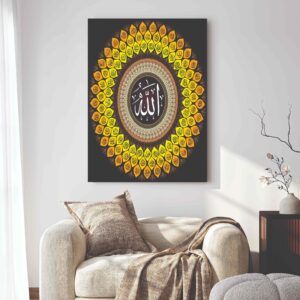 Islamic Wall Art Wooden Phototile Frames for Wall Decor / calligraphy wall art wooden canvas frames for home and office