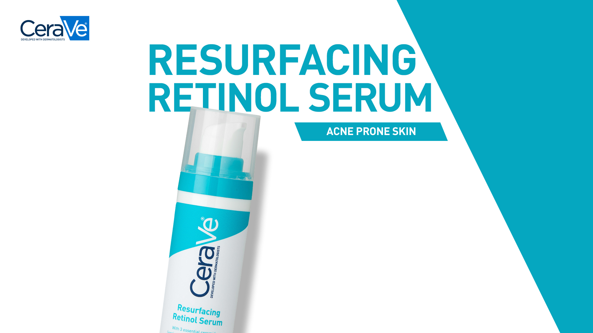 CeraVe Resurfacing Retinol Serum For Post Acne Marks, Formulated With Licorice Root Extract & Niacinamide, Brighteni