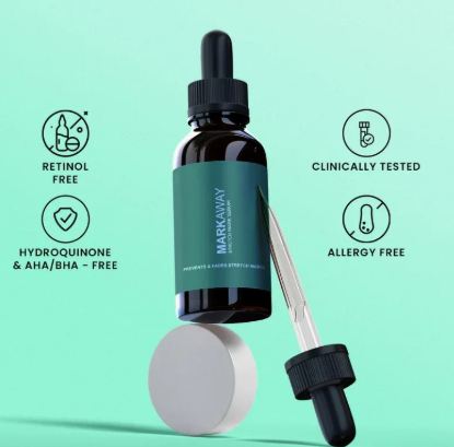 8220e2f9ade4dacfbd5deedc4ffd92f0 Markaway Advanced Stretch Mark Serum – Clinic-Tested Formula for Prevention & Fading | Retinol, Hydroquinone, & AHA/BHA- - Image 4