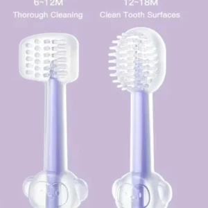 Infant Baby Silicone Toothbrush & Tongue Cleaner – Pack of 2 with PP Storage Box for Oral Care