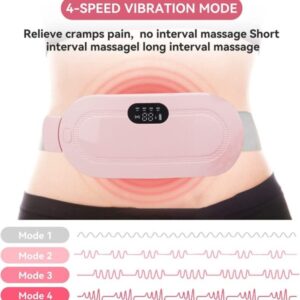 Heating Pad Women Period Pain Cramp Relief Belt | Portable Electric Menstrual Heating Pad With 3 Heat Levels & 4 Massage
