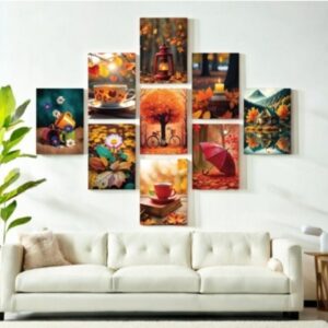 Set of 9 Motivational Wall Art Frames – 8x11" MDF with Sticky Backing