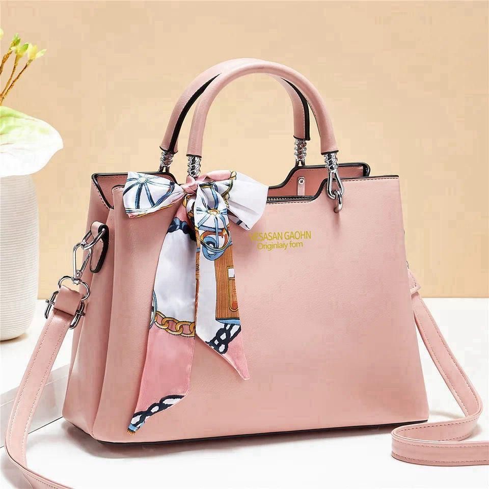851c643052094aa79f807e0da53c9bf1 1Pc Vesasan Gaohn Faux Leather Handbag With Decorative Scarf Elegant Design Premium Quality