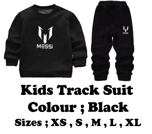 85a0425d4c1f20b9d6eba88b1d0b80f3 Kids Missi Printed Black & Black Tracksuit Set | Winter Fleece Sweatshirt & Trouser Outfit for Boys & Girls – Warm, Cozy - Image 3