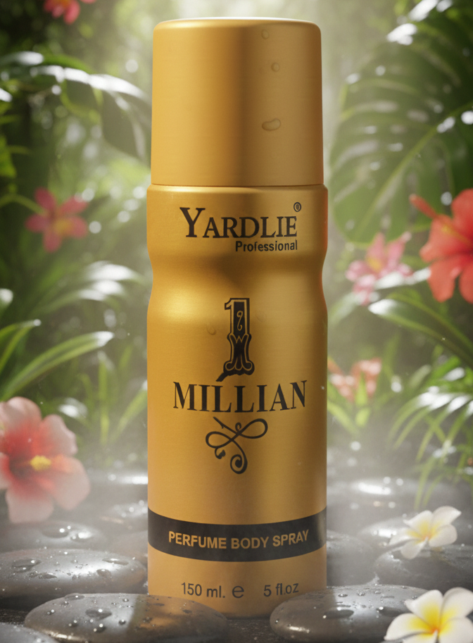 863d0fd80220174fde7f99ca9c7f0e2f Yardlie Professional 1 MILLIAN Perfume Body Spray (150ml): High-Impact, Long-Lasting Fragrance for Men - Image 4