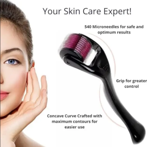 Derma Roller, 0.5mm for Hair and Skin Therap, Micro Needle Derma Roller with 540, Beauty Roller for Anti-aging Skin Repa