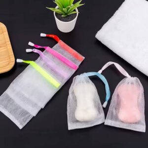 Soap Drain Net Pouch For Easy Lather, Quick Drying And Long-Lasting Soap Use | Reusable Mesh Soap Saver Bag For Bathroom