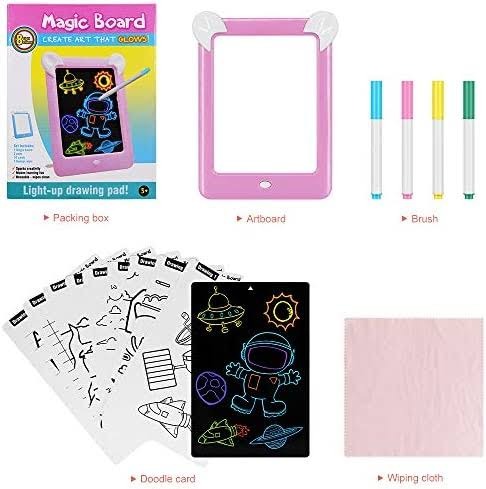 877041afb29bcdca7906422cd6fe0448 Kids Magic Glow Pad: 3D Light-Up Drawing Board for Creative Play and Learning