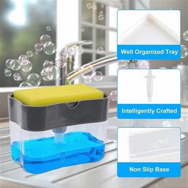 879d8593c25a605e764054cf39b51530 2-in-1 Soap Pump Dispenser with Sponge Holder – Kitchen Sink Liquid Soap Dispenser for Easy Dishwashing (Without Sponge)
