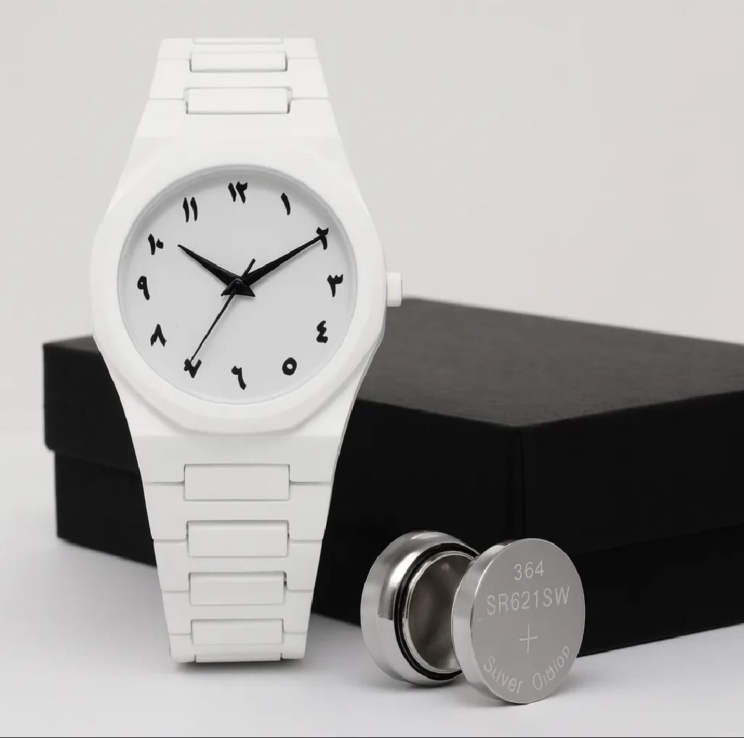 88180899b5e7e8085a059f1bf49d842b White Aura Couple Watch – Elegant Matching Timepieces, Stylish Fashion Accessories for Men and Women- Without Box - Image 2
