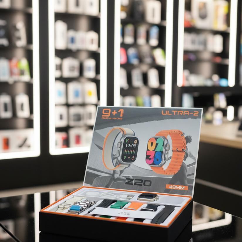 890ba49c42a815589e3d9e61598dc46b Z20 Ultra 2 Smartwatch | Super HD Display | 7 Straps | Wireless Charging & BT Calling | Newest Model