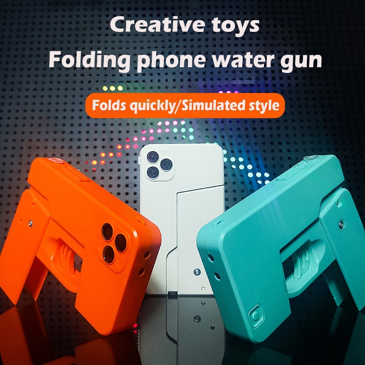 89da37a3479e412219985097d8b23059 Creative Folding iPhone Toy Water Gun – Manual Shooting, Long-Range, Fun Decompression Water Blaster Toy for Kids & Adul