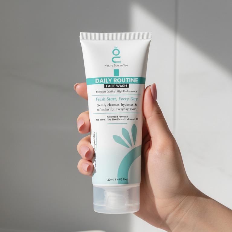 8a5f94d56e092dd4fbfb5e0d51fba987 Daily Routine Face Wash gently cleanses, hydrates, and refreshes the skin with a natural blend (120ml)