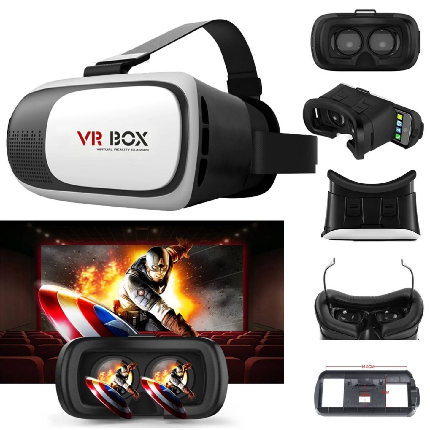 8c93b3e5c2789f2cb9ee3c1ea416045d VR Box 2,0- Virtual reality 3D Glasses With game Bluetoot Gamepad