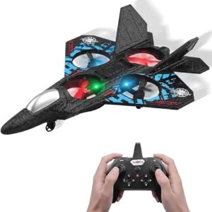 Premium RC Fighter Jet Plane – 2.4G Remote Control Foam Airplane Toy with Lights | High-Speed Glider | Helicopter Style