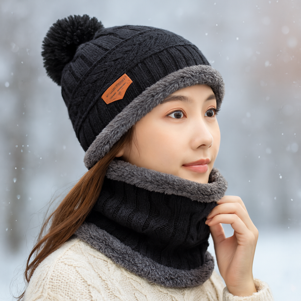 8e1f06e560990d02df1e247185408ec5 Head & Neck Cap Beanies Combo | Woolen Winter Beanie with Neck Warmer Muffler for Men & Women – Warm, Cozy & Stylish - Image 2