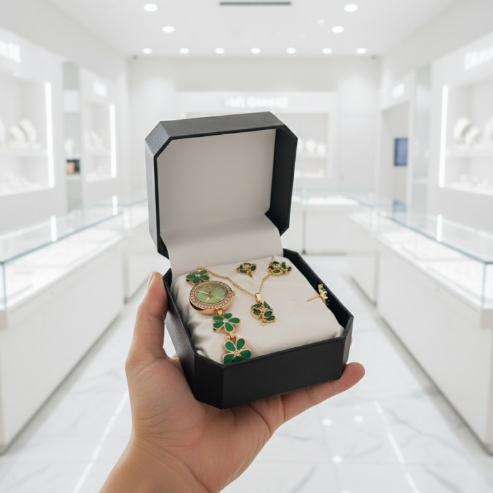 8eb1adfeefb8d1283605430fb8889a00 Ladies Jewellery And Bangle With Watch Elegant Stylish Durable Quality Timeless Fashion Accessory (With Box)
