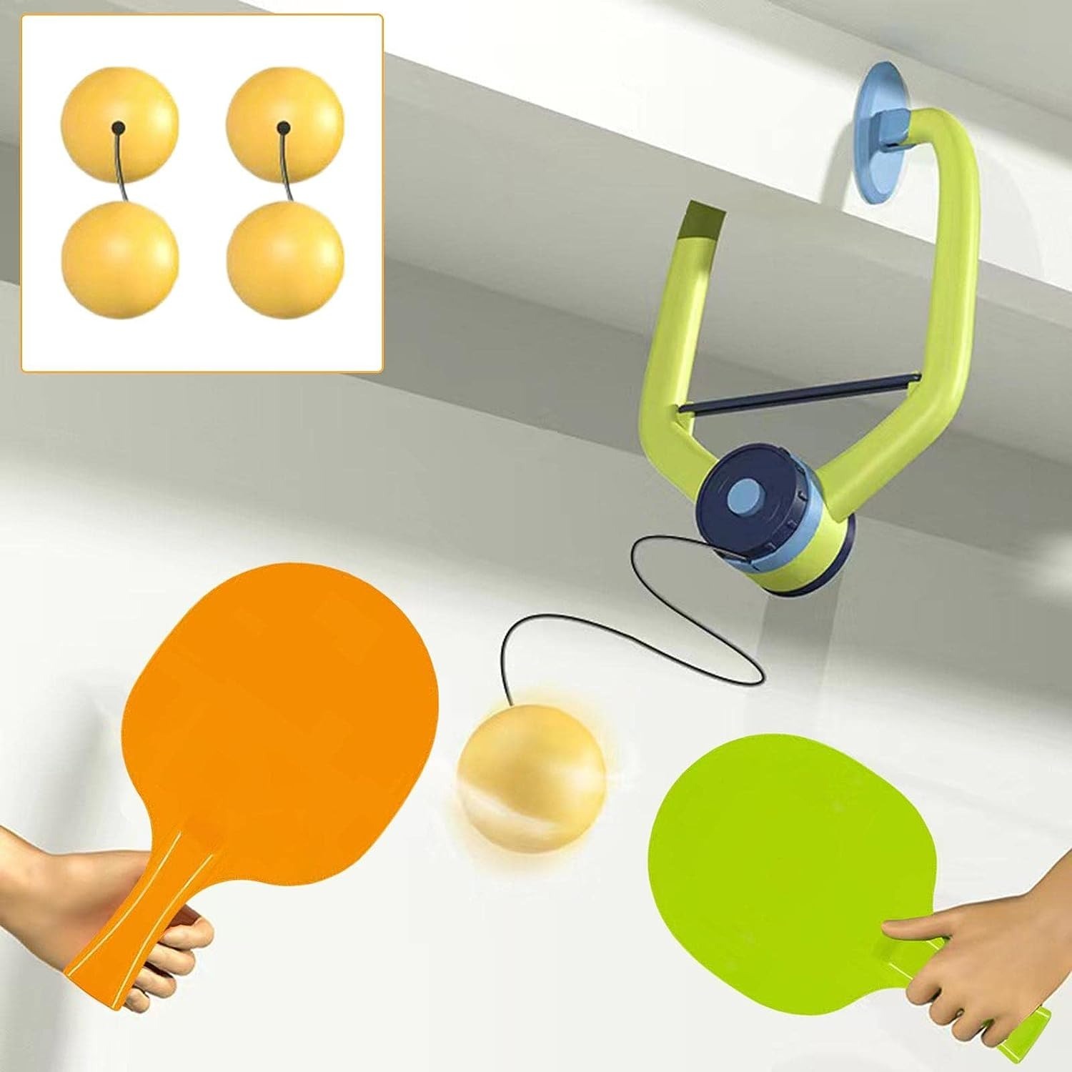 90236b0825c518b941beb472131471da Children’s Indoor Hanging Table Tennis Toy | Fun Swing Ping Pong Training Set For Kids | Indoor Sports Game For Hand-Eye - Image 2