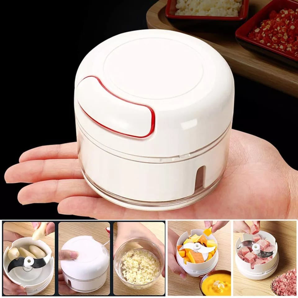 9083a188d89b5dc1f50901ba79526ede Mini Speedy Chopper | Manual Hand Pull | Garlic Slicer | For Vegetables, Fruits & Meat | High‑Quality Kitchen Tool - Image 2