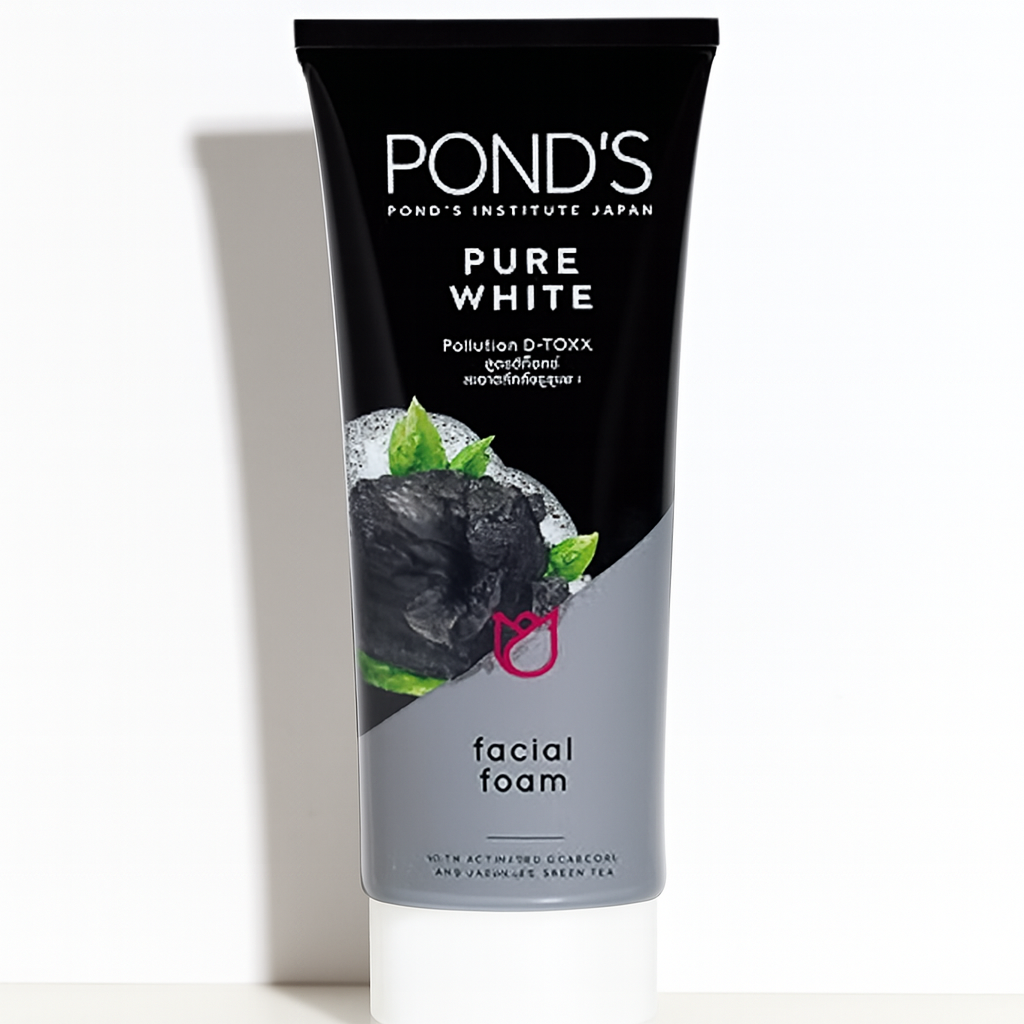 916687c603676af362810f47622c1ec0 Pond’s Pure White Face Wash with Activated Charcoal – Deep Cleansing & Brightening Daily Face Cleanser (100g) - Image 2