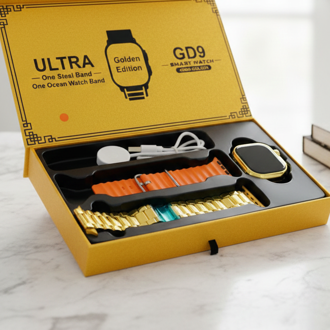 9204a4424021e8b91151e31b2e6fcf5f GD9 Ultra Golden Edition Smart Watch Providing Premium Design Stylish Appearance And Everyday Smart Wear Support - Image 2
