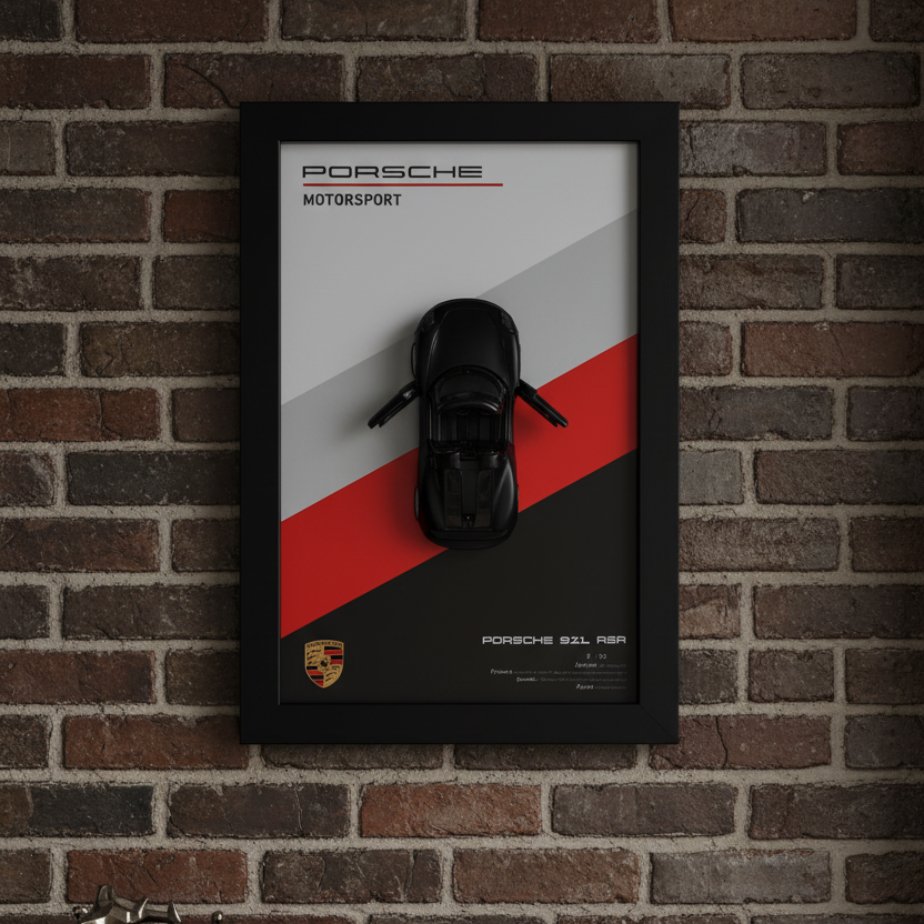 9251a3ec4af3a8866eecad2c7d3c0128 Car Wall Frame – 3D Black Sports Car Decorative Wall Art with Modern Frame, Stylish Home & Office Interior Décor, Perfec - Image 3