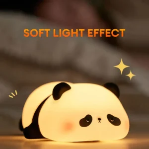 Cute Panda Night Light Silicone Soft Lamp Portable And Child Safe Bedside Light Reliable Performance And Everyday Lighti