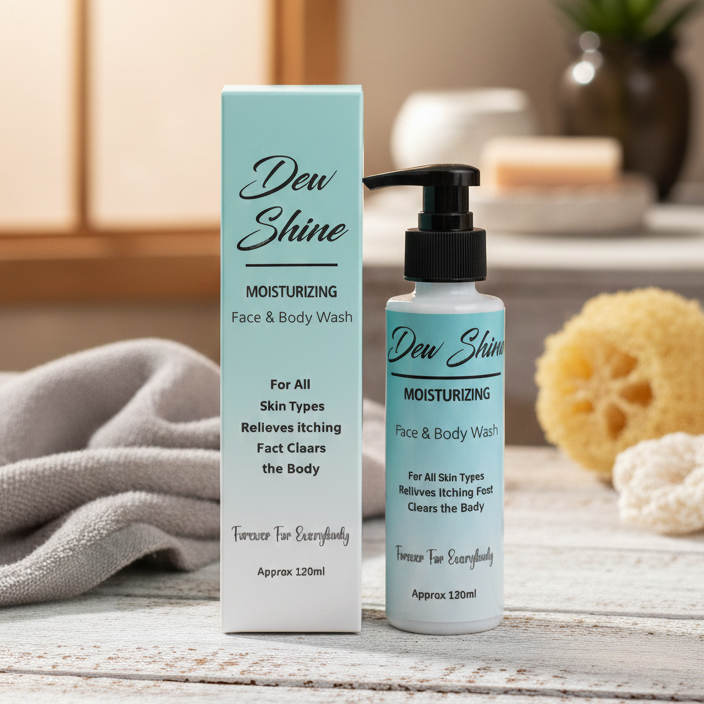 94560a32b549c04b8952bbc519a647f4 Dew Shine | Daily Radiance Boosting Moisturizing face and body wash (All Day Hydration) 120 ML - Image 2