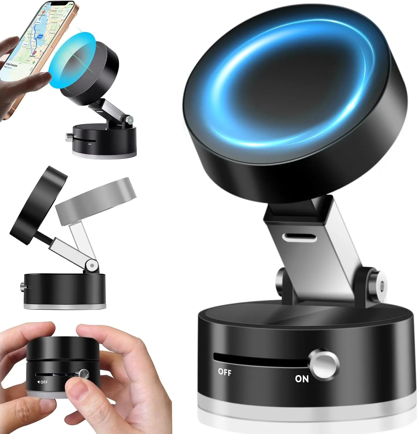9767b072a68532e50dfd6635d9d1041c Vacuum Magnetic Suction Cup Folding Swivel Stand – Double-Sided Universal Mobile Phone Holder