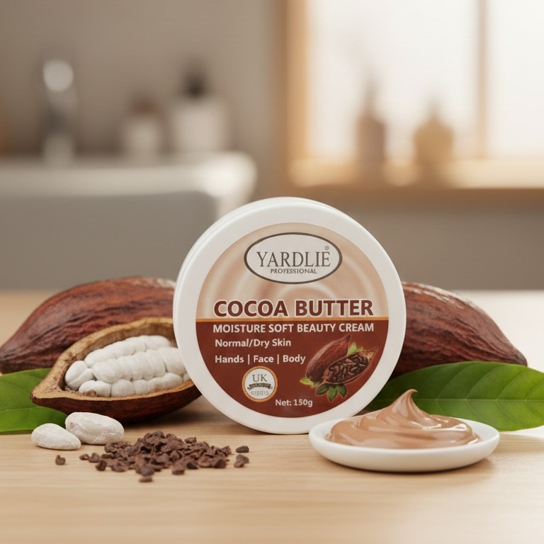 97bac8ee09e72466cee9c8ea73cec7e2 Yardlie Professional Cocoa Butter Moisture Soft Beauty Cream for Smooth Glowing Skin - 150g - Image 3