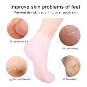 Combo Deal Silicon Gloves And Silicon Socks Durable Quality Comfortable Fit Soft Texture Perfect Choice For Skin Care Re