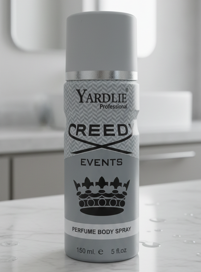 98120f320935fe5693ebb62e5997d055 Yardlie Professional CREEDY EVENTS Perfume Body Spray (150ml): Elite, Aromatic Fougere Deodorant for Men. - Image 2