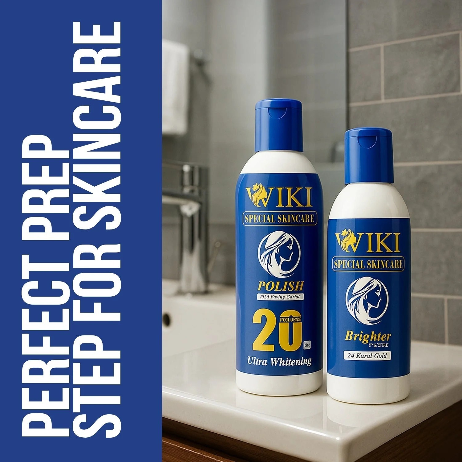 98e0e7401f25b4db8263ebef138a03dd WIKI Special Skin Care Polish With Peeling Cream 200ml & 24K Gold Brighter Powder 100ml – Ultra Whitening Formula - Image 2