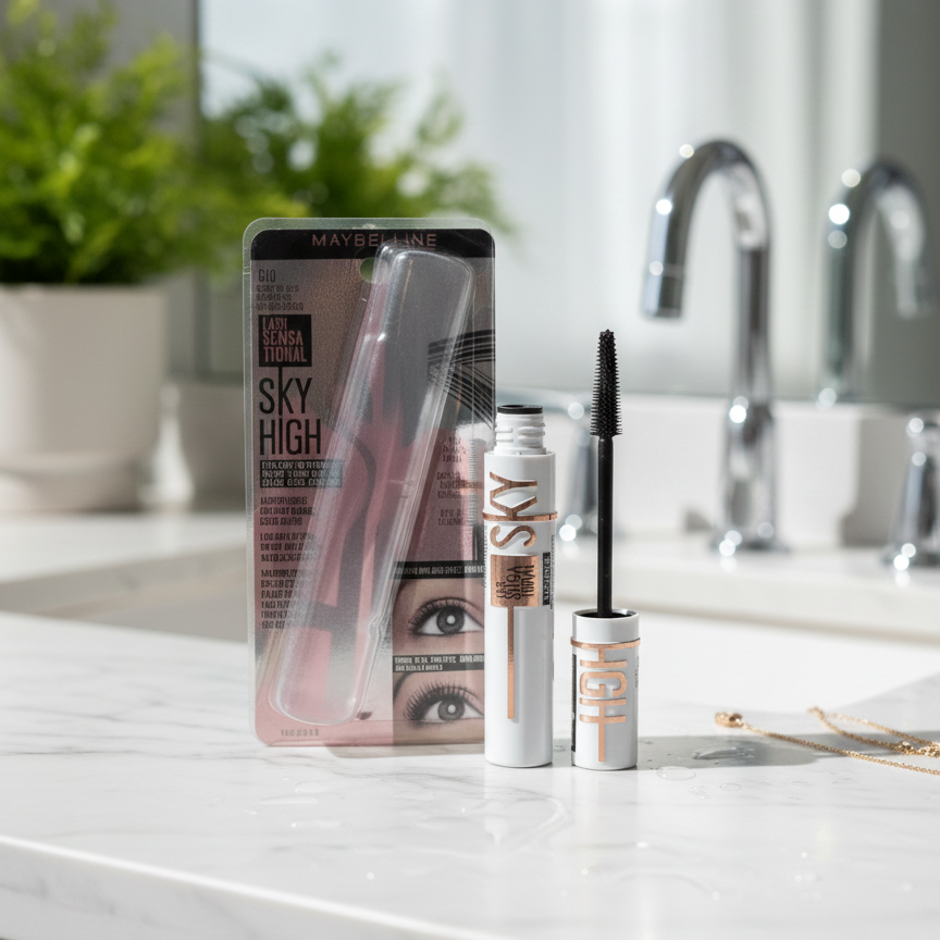9a9d2fd61de7cda0540f6126e4ba248f Maybelline Lash Sensational Sky High Waterproof Mascara – 810 Blackest Black | Full Volume, Limitless Length, Bamboo-Inf - Image 3