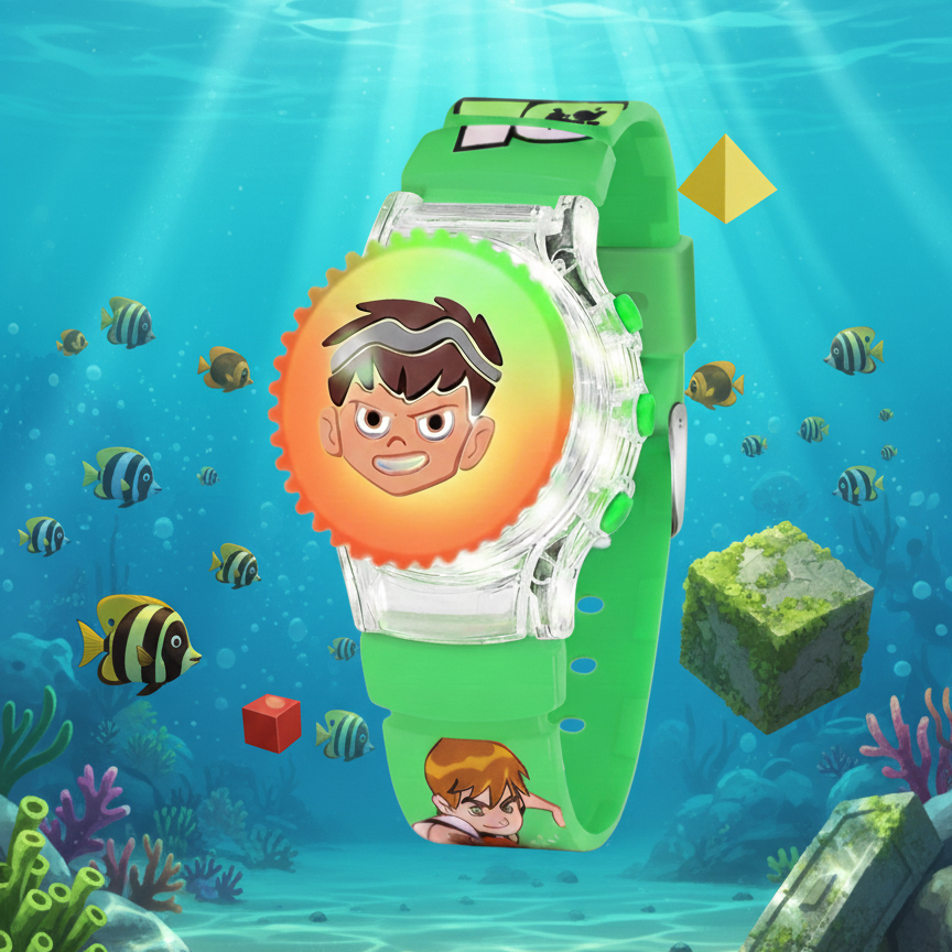 9b2cb37a13903ced48e2d1b1bf85a8ae Omni-Glow Kids' Digital Adventure Watch – Multi-Color LED Light-Up Edition ( random colour ) - Image 2