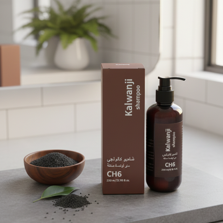 9b3a5d89060fbd2a73871266cca583c0 Kalwanji CH6 Black Seed Revitalizing Shampoo –250ml Nutrient-Rich Formula for Hair Strength & Shine - Image 3