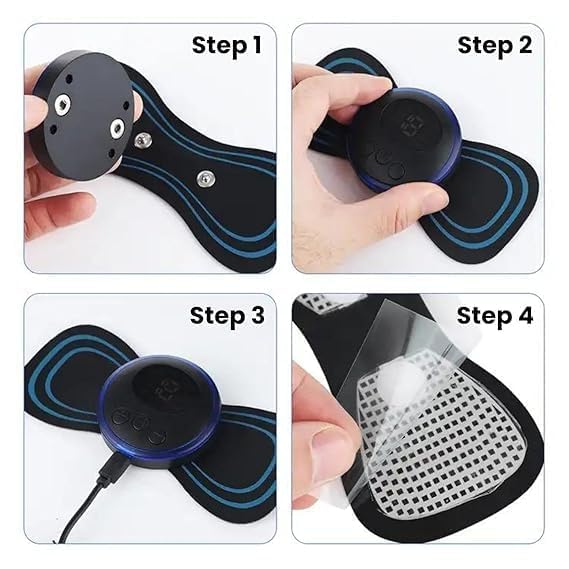 9c8ed420294902e9f4f76778fc7100ba Wireless EMS Mini Body Massager – Portable Butterfly Massager for Blood Circulation & Pain Relief - Image 4