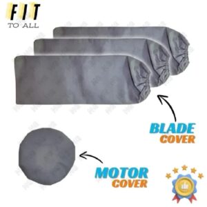 Universal Ceiling Fan Blade & Motor Cover Set – Dustproof, Washable Fabric Protection for Home & Office Fans