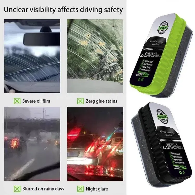 9e0237a1524c8f7ea0cacaabd21a5fee Oil Film Brush Glass Cleaning Board – Car Windshield Oil Film & Stain Remover, Quick Cleaning Solution, 150ml - Image 2